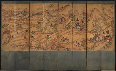 Scena myśliwska, 1800 rok. autorstwa Unbekannt