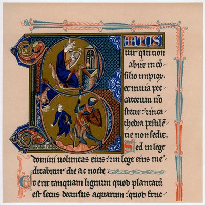 Iluminowana pierwsza litera B, XIII wiek, 1901 autorstwa Unbekannt