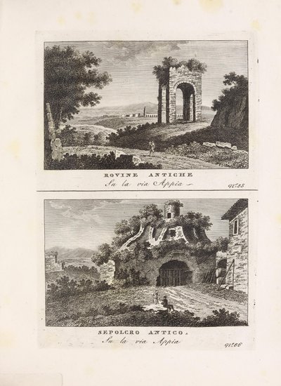 Illustrasjon hentet fra boken Starożytne i współczesne widoki najciekawsze miasta Rzymu przez ukjent forfatter and utgitt av Venanzio Monaldini, Stefano Piale na Piazza di Spagna (it, [ok. 1820]) autorstwa Unbekannt