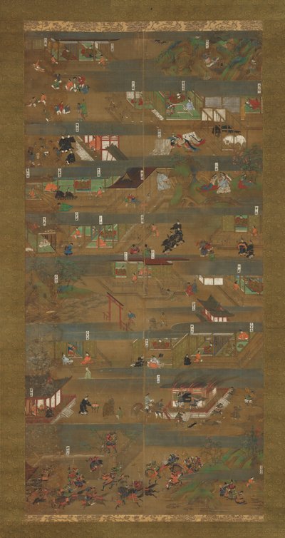 Ilustrowana biografia księcia Shotoku Shotoku Taishi e-den, XIV wiek. autorstwa Unbekannt