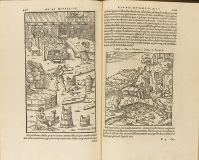Ilustracja z De re metallica libri XII Georgius Agricola, 1556 autorstwa Unbekannt