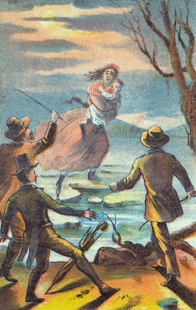 Ilustracja z plakatu reklamującego teatralną produkcję Chaty wuja Toma, 1870 autorstwa Unbekannt
