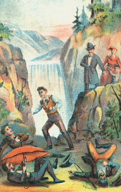 Ilustracja z plakatu reklamującego teatralną produkcję Uncle Toms Cabin, 1870 autorstwa Unbekannt