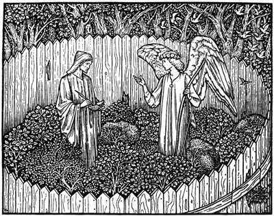 Ilustracja z wydania Kelmscott Press prac Geoffreya Chaucera, 1896 1964 autorstwa Unbekannt