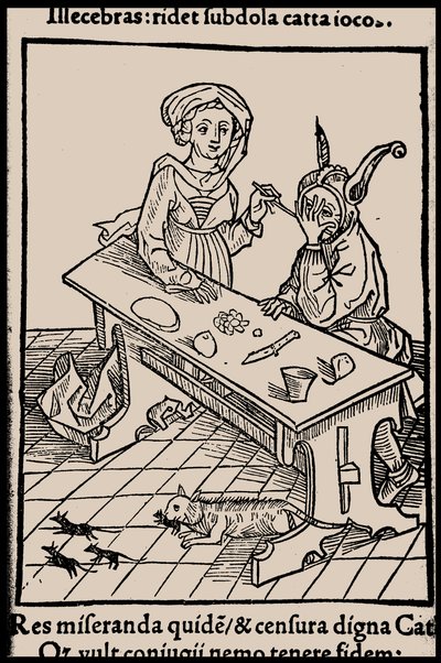 Ilustracja do książki Sebastiana Branta Statek głupców, 1497. autorstwa Unbekannt