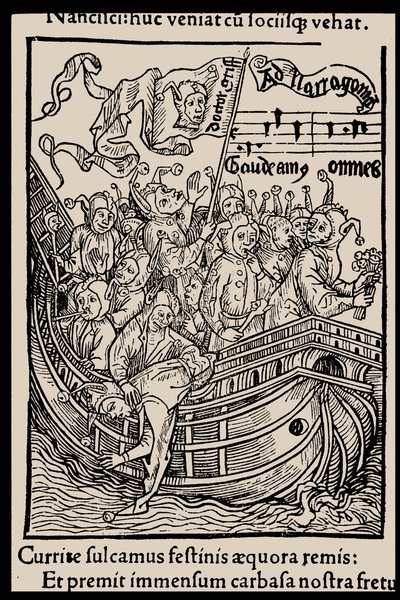 Ilustracja do książki Sebastiana Branta Statek głupców, 1497. autorstwa Unbekannt
