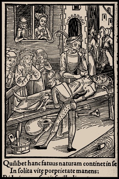 Ilustracja do książki Sebastiana Branta Statek głupców, 1497. autorstwa Unbekannt