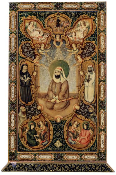 Imam Ali Ali ibn Abi Talib z synami Hasanem i Husaynem, 1871. autorstwa Unbekannt