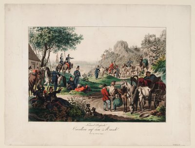Jazda cesarsko-rosyjska w marszu, 1813 autorstwa Unbekannt