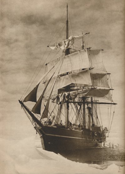 Na polu lodowym wspaniała ilustracja słynnego wielorybnika Terra Nova, 1936. autorstwa Unbekannt