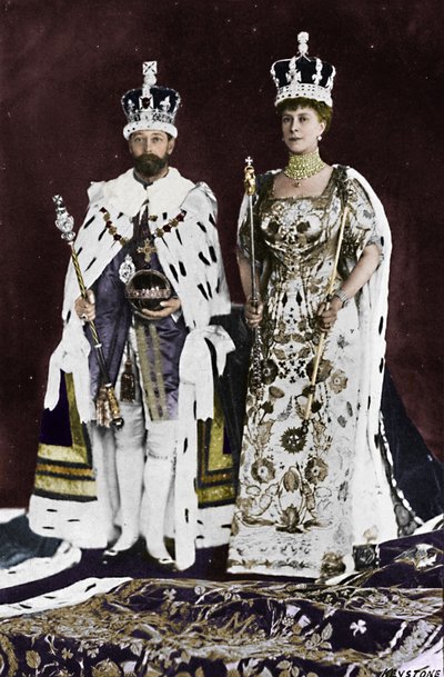 Wiosną 1910 zmarł król Edward VII, w marcu 1911 koronacja króla Jerzego V, 1911, 1945 autorstwa Unbekannt