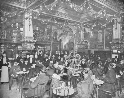 W brasserie, Hotel de lEurope, Leicester Square, Londyn c1903 1903 autorstwa Unbekannt