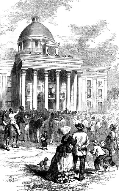 Inauguracja Jeffersona Davisa, Montgomery, Alabama, 1861 c1880 autorstwa Unbekannt