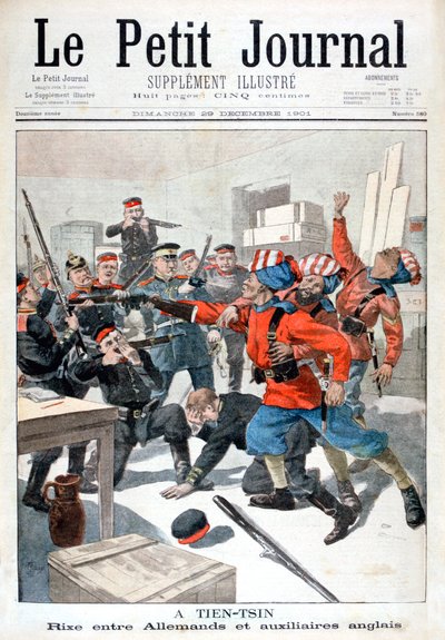 Incydent między wojskami niemieckimi a brytyjskimi oddziałami pomocniczymi, Tientsin, Chiny, 1901 autorstwa Unbekannt