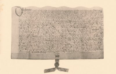 Indenture na sprzedaż ziemi, podpisane przez Guya Fawkesa, początek XVII w., 1901 autorstwa Unbekannt