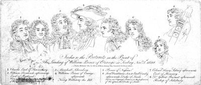Indeks do... lądowania Williama Prince of Orange w Torbay, 5 listopada 1688 r., lata 30. XIX wieku autorstwa Unbekannt