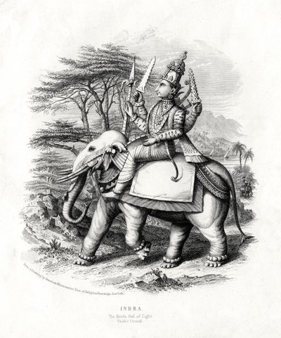 Indra, hinduski bóg światła, XIX wiek autorstwa Unbekannt