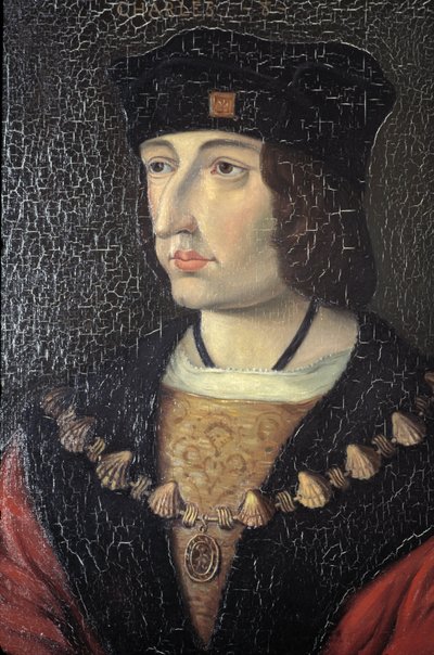 Indre et Loire N* 184 - Chateau de Loches - Portret Karola VIII autorstwa Unbekannt