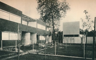 Industrial Housing Scheme w Pessac, niedaleko Bordeaux. Architekci, Le Corbusier i Pierre Jeanneret, autorstwa Unbekannt