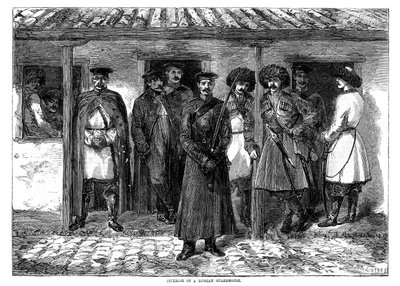 Wnętrze kordegardy rosyjskiej, wojna krymska, 1855 autorstwa Unbekannt
