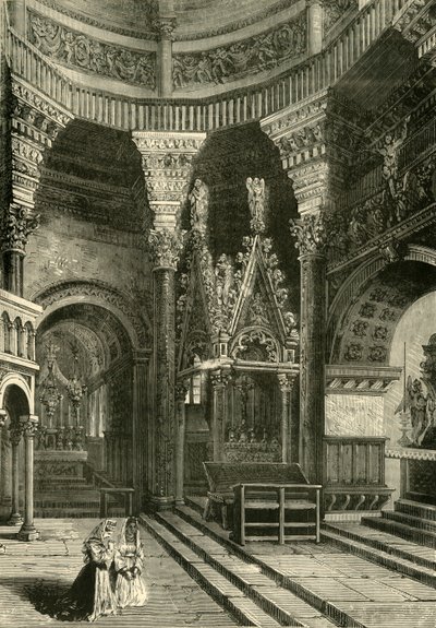 Wnętrze katedry Spalatro Dawna świątynia Pałacu Dioklecjana, 1890. autorstwa Unbekannt