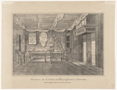 Wnętrze domu cara Piotra w Zaandam, 1697, połowa XIX w. autorstwa Unbekannt