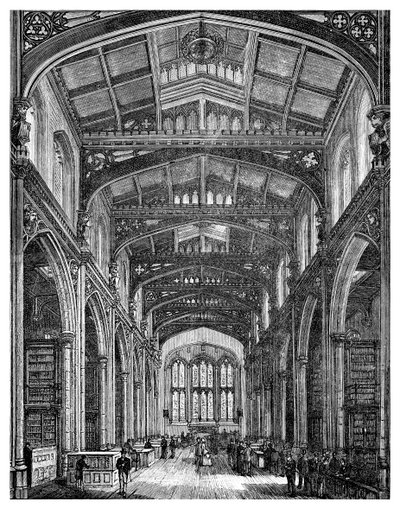 Wnętrze Biblioteki, Guildhall, City of London, 1886 autorstwa Unbekannt