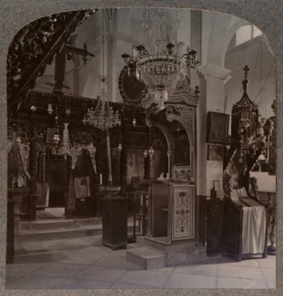Wnętrze synagogi, w której przemawiał Chrystus, Nazaret, ok. 1900 autorstwa Unbekannt
