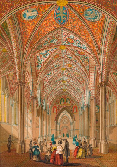 Wnętrze kościoła świątynnego, ok. 1845, 1864 r. autorstwa Unbekannt