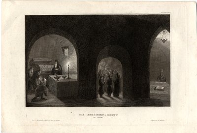 Widok wnętrza Grobu Świętego w kijowskim klasztorze grot, 1850 autorstwa Unbekannt