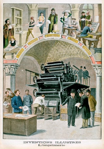 Wynalazki, Drukarnia, 1901 autorstwa Unbekannt