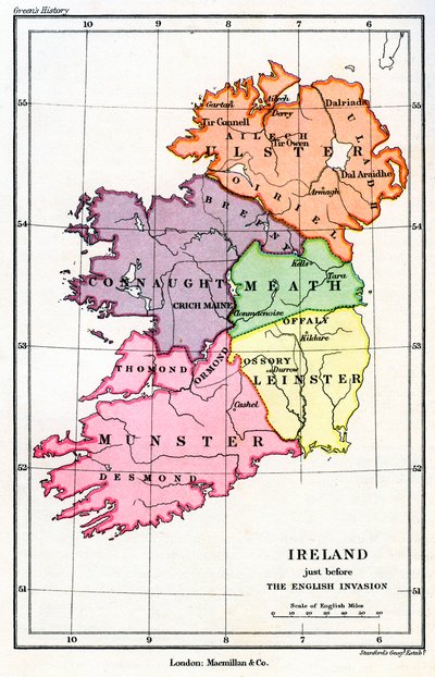 Irlandia tuż przed inwazją angielskich Normanów, 1169 1893 autorstwa Unbekannt