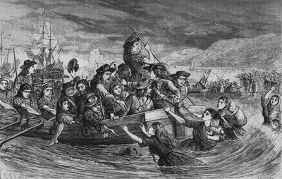 Irlandzkie wojska opuszczają Limerick, 1692, c1880 autorstwa Unbekannt