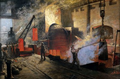 Produkcja żelaza, produkcja Bessemer Bessemer Steel autorstwa Unbekannt
