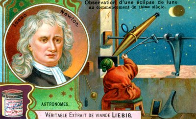 Isaac Newton, angielski matematyk, astronom i fizyk, ok. 1900 autorstwa Unbekannt