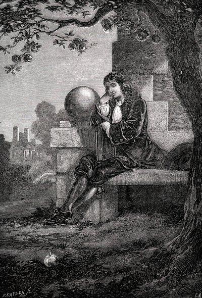 Isaac Newton, angielski naukowiec i matematyk, XVII w. ok. 1880 r. autorstwa Unbekannt