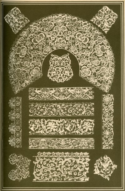 Włoska koronka renesansowa, 1898 r. autorstwa Unbekannt