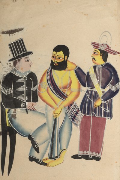 Strażnik więzienny odbiera Mahant z Tarakeshwar w więzieniu, 1800. autorstwa Unbekannt
