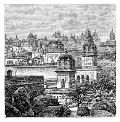 Świątynie Jaina, Junagadh, Gujarat, Indie, 1895 autorstwa Unbekannt
