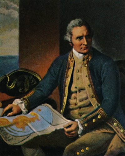 James Cook 1728-1779. - Grawerowanie według obrazu Dance, 1934. autorstwa Unbekannt