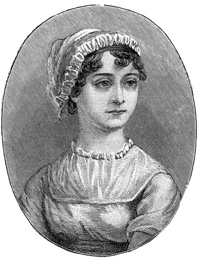 Jane Austen 1775-1817, angielska powieściopisarka autorstwa Unbekannt