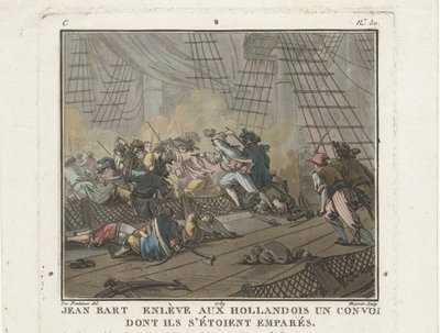 Jean Bart w bitwie pod Texel w dniu 29 czerwca 1694, 1789. autorstwa Unbekannt