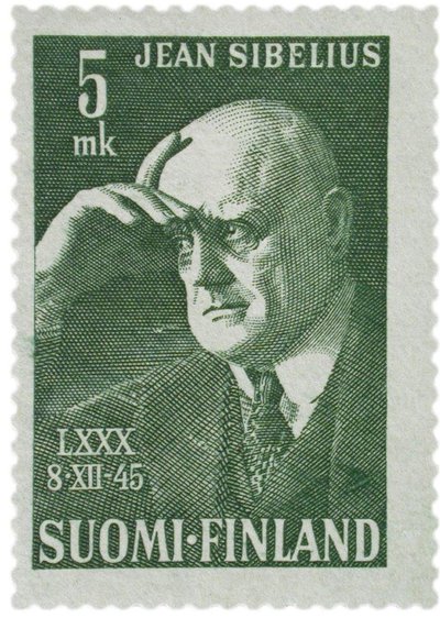 Znaczek pocztowy Jean Sibelius, 1945 autorstwa Unbekannt
