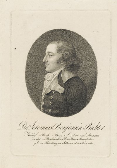 Jeremiasz Benjamin Richter 1762-1807, c. 1800 autorstwa Unbekannt
