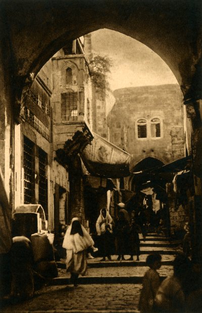 Jerozolima - ulica Dawida, c1918-c1939. autorstwa Unbekannt