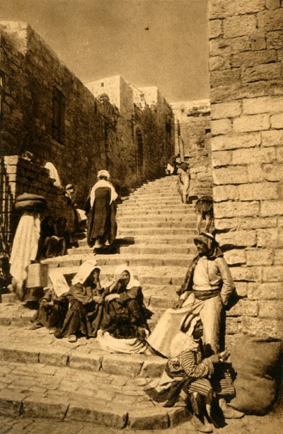 Jerozolima - Ulica A, c1918-c1939. autorstwa Unbekannt