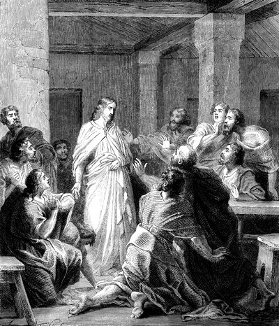 Jezus Chrystus ukazujący się swoim uczniom po zmartwychwstaniu’ autorstwa Unbekannt