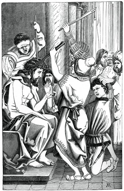 Jezus ukoronowany cierniem, 1870 autorstwa Unbekannt