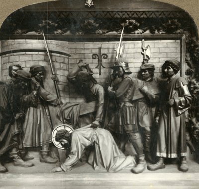 Jezus po raz drugi upada pod ciężarem krzyża, ok. 1920 r. autorstwa Unbekannt