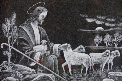 Jezus dobry pasterz, Saint-Nicolas de Veroce, Francja autorstwa Unbekannt